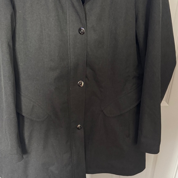 Kristen Blake Charcoal Hooded Trench Coat - Picture 3 of 9